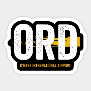 ORD Airport Codes Chicago International Airport Sticker